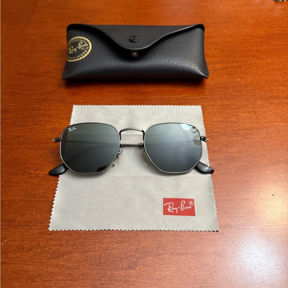 Ray-Ban Gun Metal Hexagonal Sunglasses